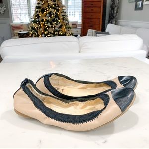 LOFT Color Block Flats Black and Tan size 7